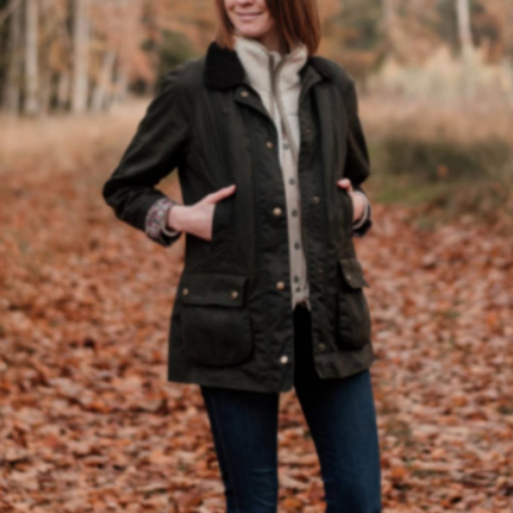Barbour Ladies' Beadnell Waxed Cotton Jacket MSRP$445 in Black The Most Beloved